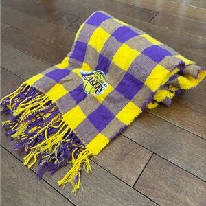 Los Angeles LakersPurple and Yellow Checkered Scarf